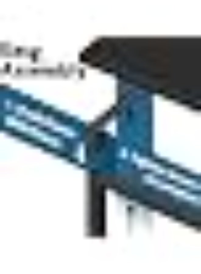 SHW 32-Inch Compact Home & Office Computer Desk with Steel Frame – Black - Image 3