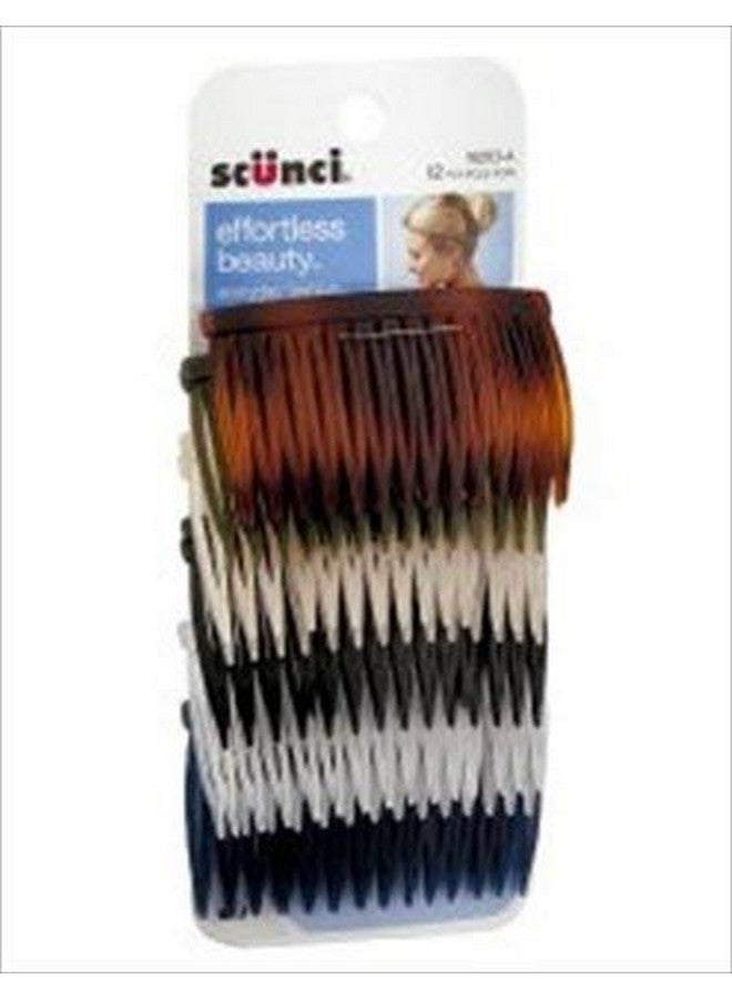 Scunci 1620303a048 Side Combs Assorted Colors 12 Count