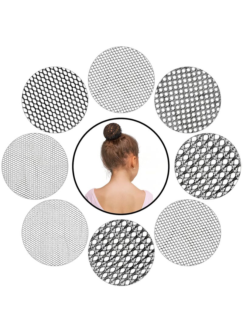 Waydress 8 Pieces Invisible Hair Nets for Ballet, Dance, and Buns - Natural Style Hair Covers for Women and Girls 