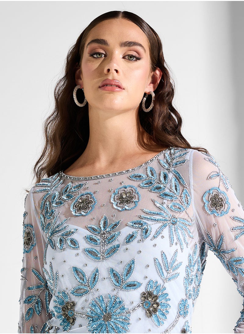 Namshi x - Emebllished Evening Dress - Image 1