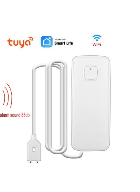 Wifi Water Leak Detector Kit, 85dB Water Sensor Alarm, Sump Pump Leakage Alarm, TUYA APP Free Remote Monitoring for Water Leakage