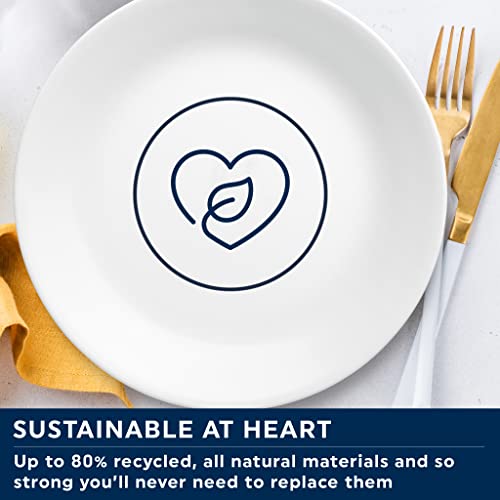 Corelle Dinnerware Set (12pc Set, Mystic Grey)-Dinner Set for 4 Includes 4 x Dinner Plates, Side Plates & Bowls 3 X More Durable, Half The Space & Weight of Ceramic up to 80% Recycled Glass, 1146820 - Image 5