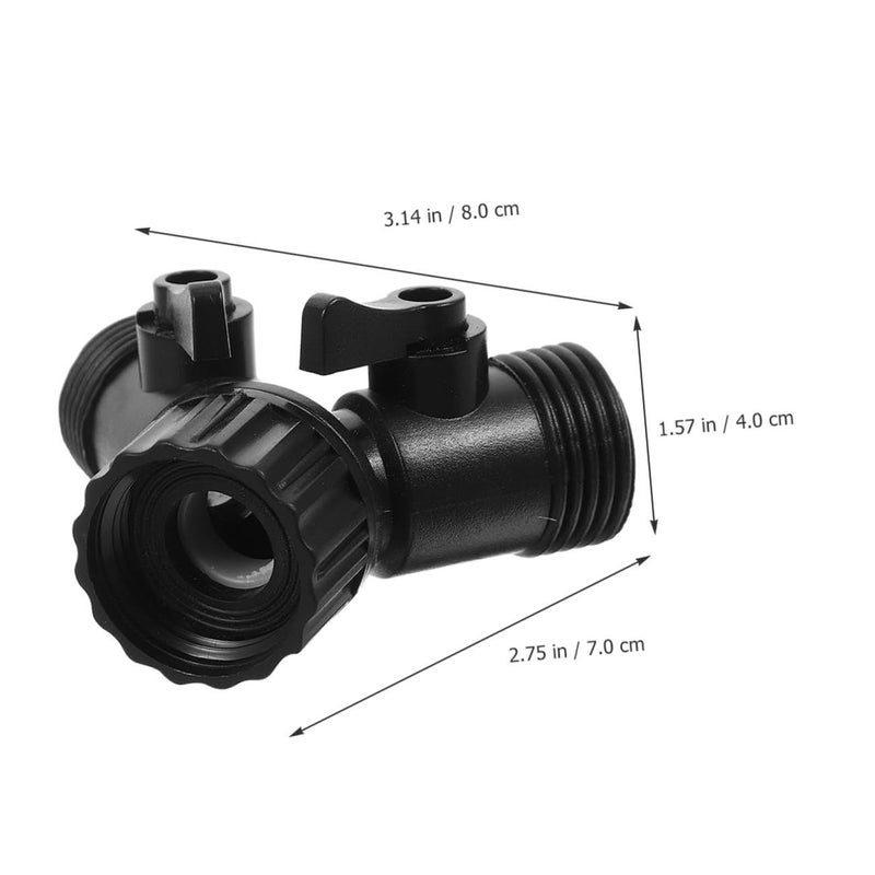 4 Pcs Y Type Garden Hose Splitter Quick Connect Fittings With Shut Off Valve - Image 3