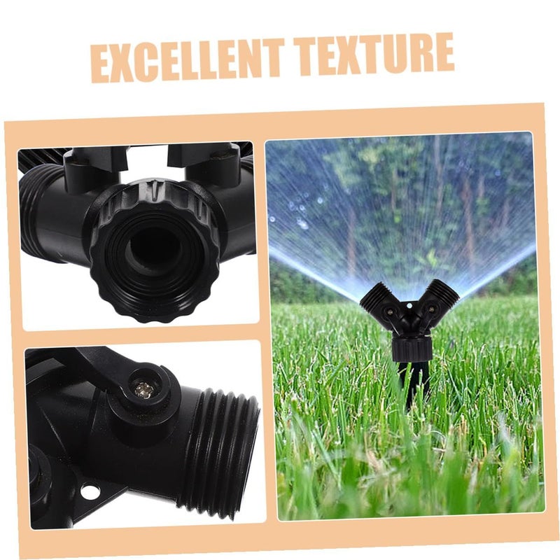 4 Pcs Y Type Garden Hose Splitter Quick Connect Fittings With Shut Off Valve - Image 4