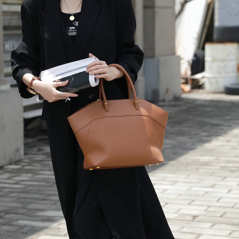 Women's Genuine Leather Wing Satchel Bag - Image 1
