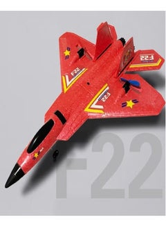 Generic F-22 Raptor Remote Control Airplane, 2.4GHz 6-Axis Gyro with Light Bar, Fighter Airplane Gift for Kids (Red)  - Image 1