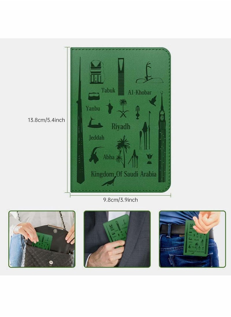 Excefore Passport Card Holder PU Leather Passport Holder,  - Image 2