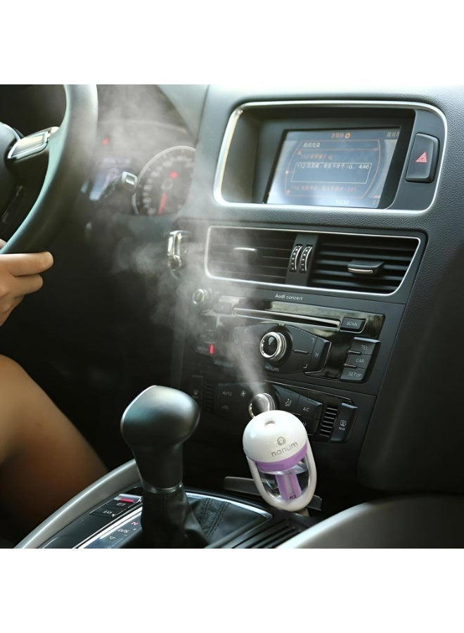 Portable Car Humidifier - Car Essential Oil Diffuser, Stress Relief and Dryness, 180° Rotating Mist, 2 Hours Auto Shut-Off - Image 1