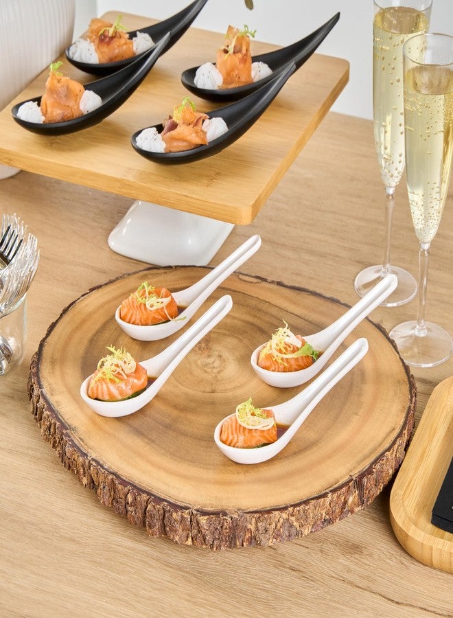 Restaurantware Voga 4.8 x 1.5 x 1.5 Inch Asian Soup Spoons 10 Premium Wonton Soup Spoons - Sturdy Pair With Ramen Rice Or Dumplings White Melamine Pho Spoons For Homes Or Restaurants - Image 4
