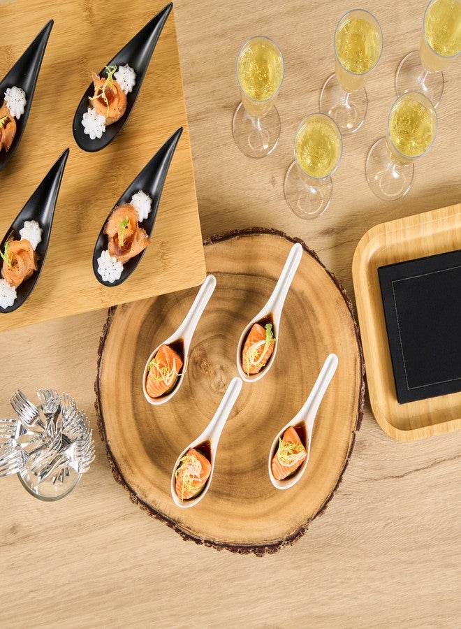 Restaurantware Voga 4.8 x 1.5 x 1.5 Inch Asian Soup Spoons 10 Premium Wonton Soup Spoons - Sturdy Pair With Ramen Rice Or Dumplings White Melamine Pho Spoons For Homes Or Restaurants - Image 5
