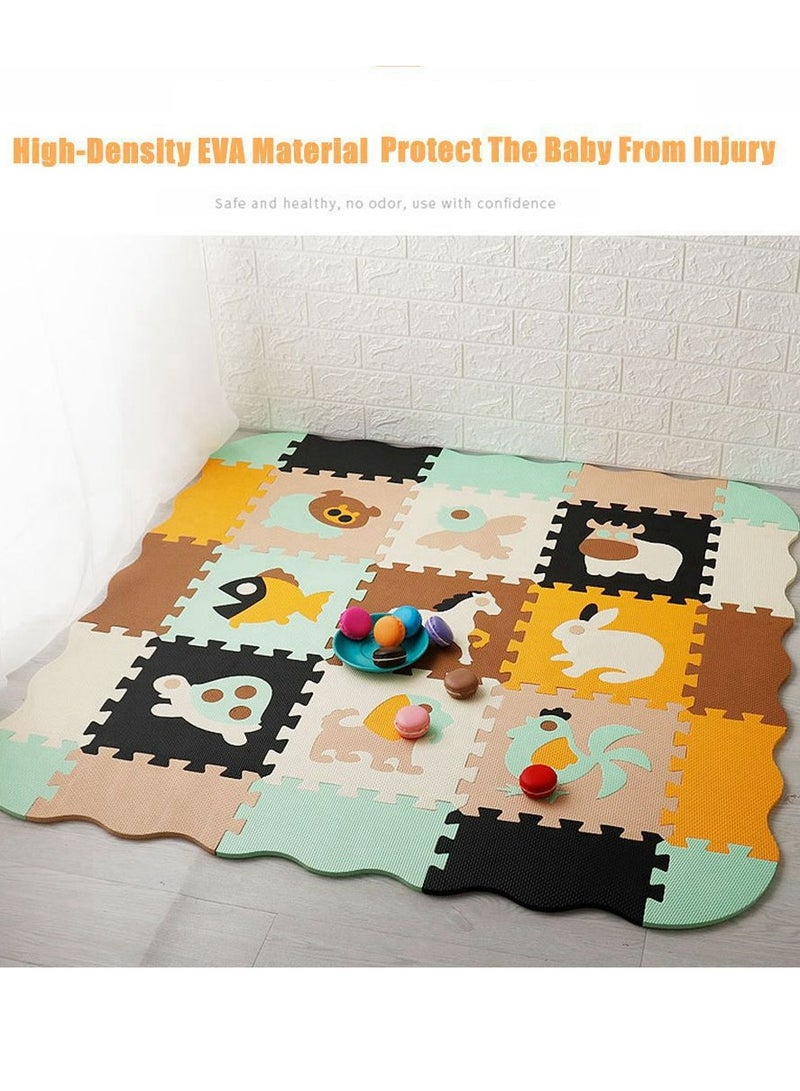 Cool Baby COOLBABY Fun Little Toys Baby Play Mat With Playpen Baby Play Mat EVA Foam Puzzle Mat Set Of 25 Waterproof Baby Crawl Mats For Home Playroom Perfect Toddler Playroom Crawl Play Mat - Image 3