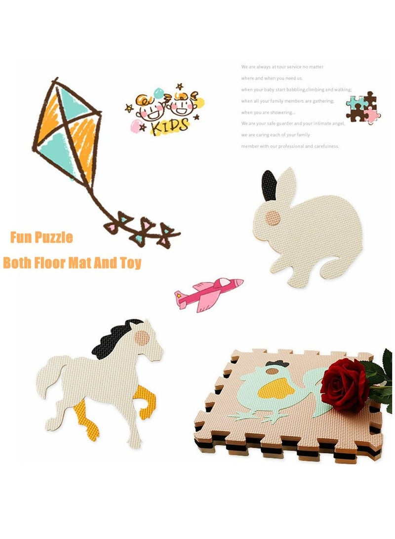 Cool Baby COOLBABY Fun Little Toys Baby Play Mat With Playpen Baby Play Mat EVA Foam Puzzle Mat Set Of 25 Waterproof Baby Crawl Mats For Home Playroom Perfect Toddler Playroom Crawl Play Mat - Image 4