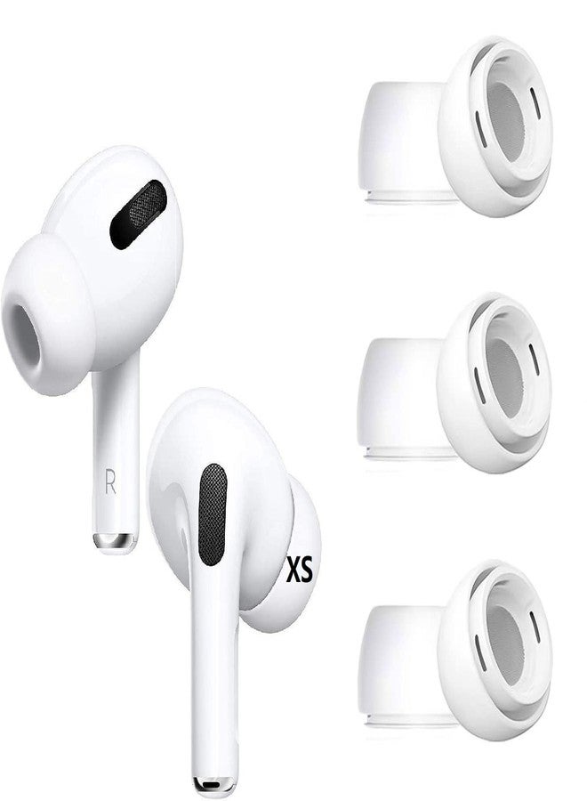 BLLQ أغطية أذن بحجم XS لبودز BLLQ، متوافقة مع Apple AirPods Pro 2 و AirPod Pro 1، نصائح سيليكون، تناسب في العلبة، 3 أزواج باللون الأبيض XS - Image 1