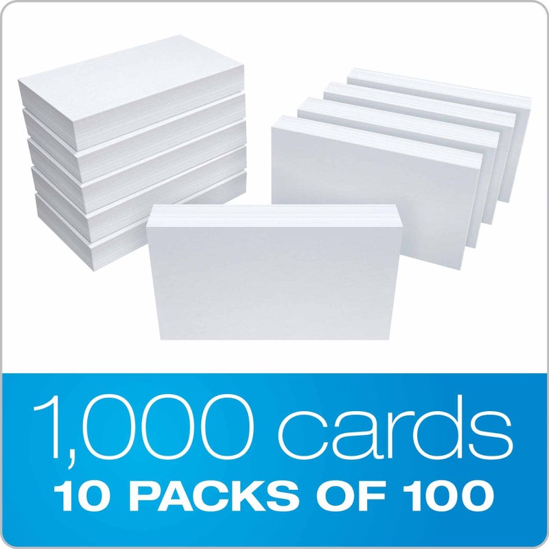 Oxford 30 (1000 PK) Blank Index Cards, 3" x 5", White, 1,000 Cards (10 Packs of 100) (30) - Image 4