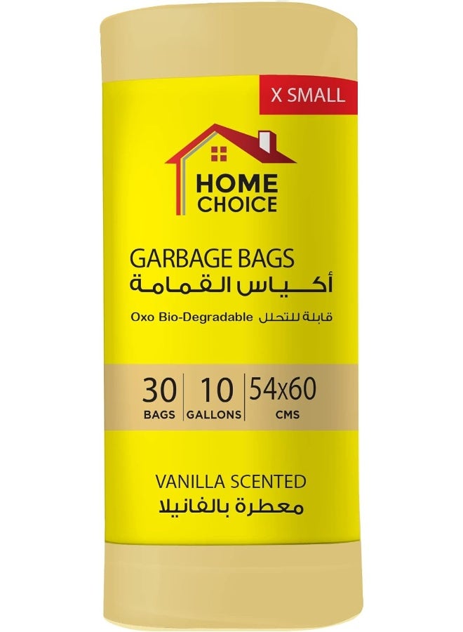 HOME CHOICE 10 جالونات من أكياس القمامة المعطرة بالفانيليا، عبوة من 90 قطعة، الحجم 54*60 سم (30 كيس قمامة × 3 لفات معطرة) - Image 3