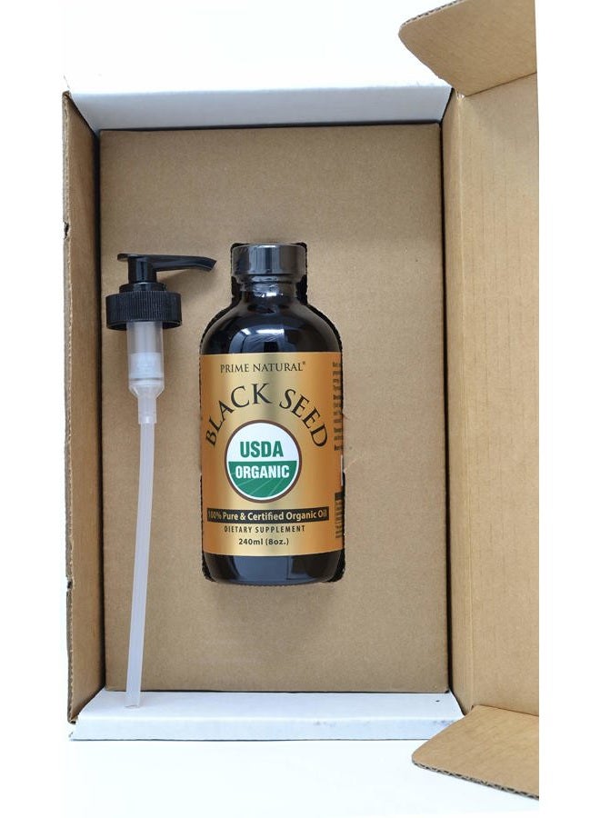 Prime Natural زيت الحبة السوداء العضوي 8 أونصات | معصور على البارد غير مكرر عالي الثيموكينون 1.7% معتمد من وزارة الزراعة الأمريكية | أصل تركي سائل نقي قوي من النيجيلا سativa | نباتي أوميغا 3 6 9، مضاد للأكسدة - Image 5