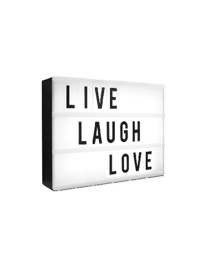 NIBEMINENT Light up Box Sign With Letters White/Black - Image 1