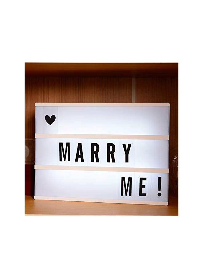 NIBEMINENT Light up Box Sign With Letters White/Black - Image 2