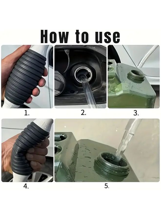Universal Manual Oil Pump Kit Portable Car Liquid Extractor With Hose Clip For Gasoline Diesel Engine Oil Water Vehicle Fluid Transfer - Image 5