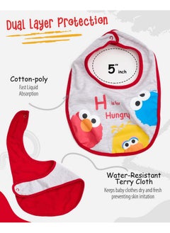 Sesame Street Sesame Street Elmo & Cookie Monster Bib and Booties Set - Adorable Baby Gift for Newborns and Infants (0-12M)  - Image 2