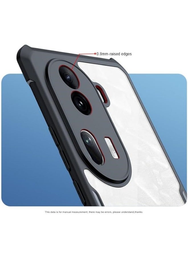 جنرال متوافق مع غطاء هاتف OPPO Reno 11 Pro 5G ، قذيفة مضادة للصدمات بتقنية الوسائد الهوائية ، حماية كاملة للعدسة من البولي كربونات ، غطاء هاتف شفاف من البولي يوريثين الناعم.  - Image 4