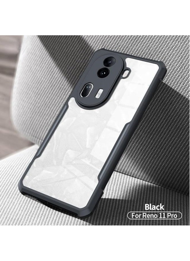 جنرال - متوافق مع غطاء هاتف OPPO Reno 11 Pro 5G ، قذيفة مضادة للصدمات بتقنية الوسائد الهوائية ، حماية كاملة للعدسة من البولي كربونات ، غطاء هاتف شفاف من البولي يوريثين الناعم. - Image 1