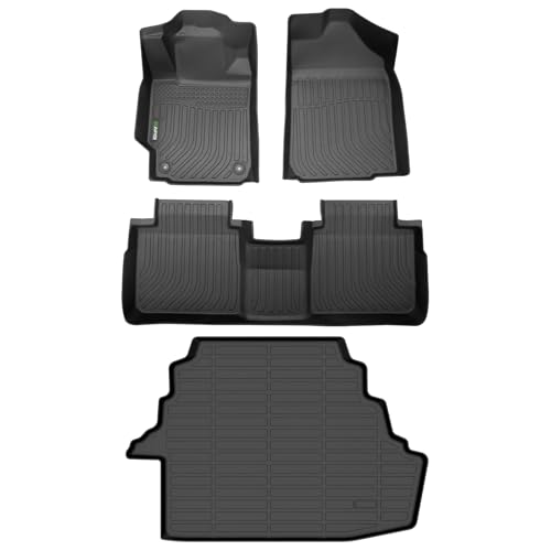 HAFIDI Floor Mats Cargo Liner Set Fit for 20072011 Toyota Camry CELESEXLE All Weather Protection TPE AntiSlip Automotive Full Set Floor Liners Custom Accessories Black