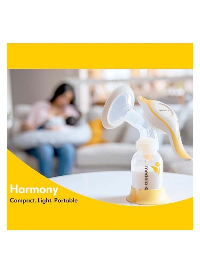 Medela Harmony Manual Breast Pump, Compact Swiss Design with PersonaFit Flex Shields and Medela's 2-Phase Expression Technology - Image 2