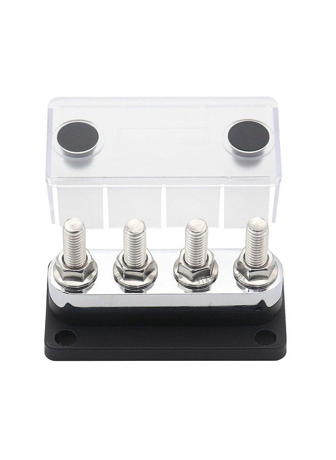 600A Power Distribution Block Bus Bar 4 x 3/8 Posts 48V DC Busbar Box