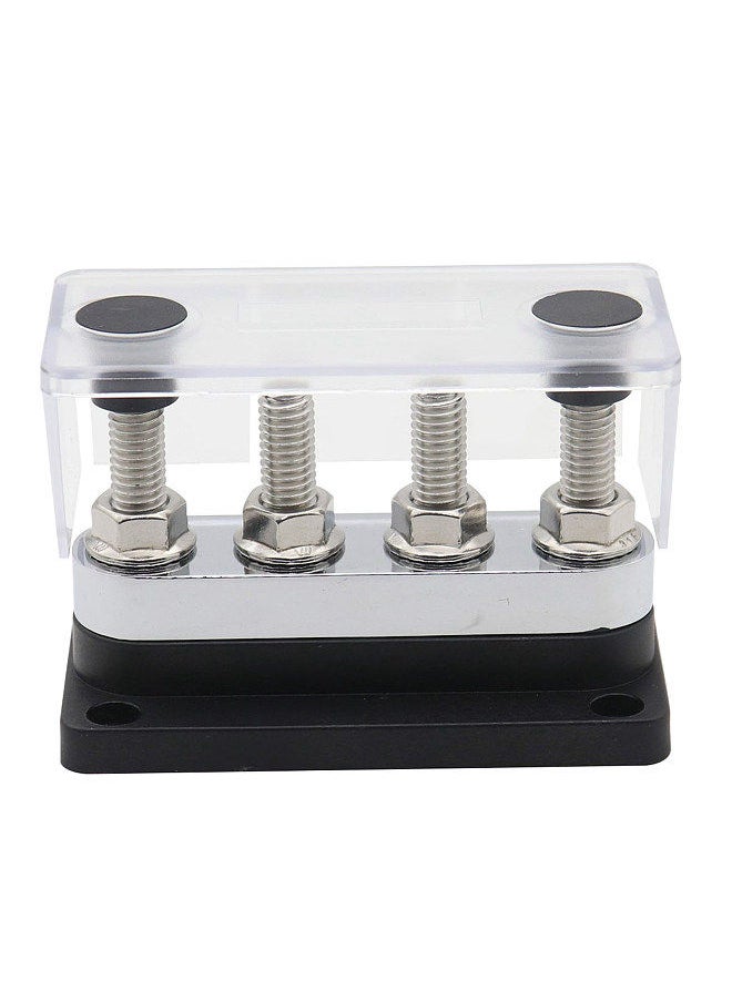 600A Power Distribution Block Bus Bar 4 x 3/8 Posts 48V DC Busbar Box