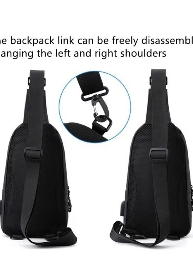Skycare Skycare Sling Crossbody Bag Small Shoulder Backpack for Men Waterproof Slim Chest Bags Casual Daypack for Travel Cycling  - Image 5