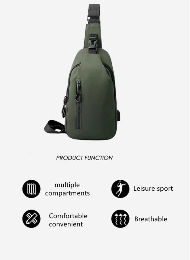 Skycare Sling Crossbody Bag Small Shoulder Backpack for Men Waterproof Slim Chest Bags Casual Daypack for Travel Cycling - Image 4