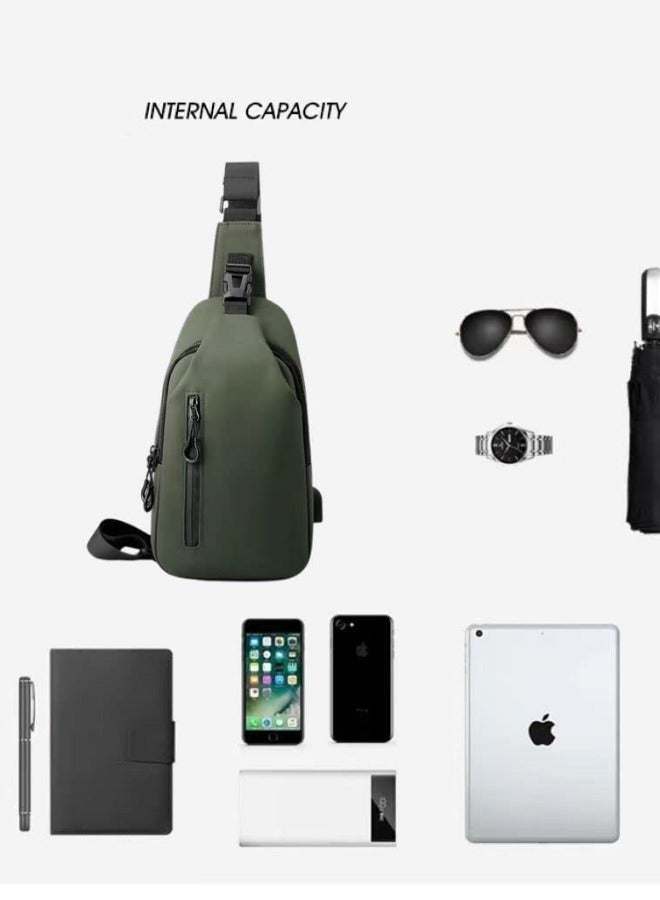 Skycare Sling Crossbody Bag Small Shoulder Backpack for Men Waterproof Slim Chest Bags Casual Daypack for Travel Cycling - Image 3