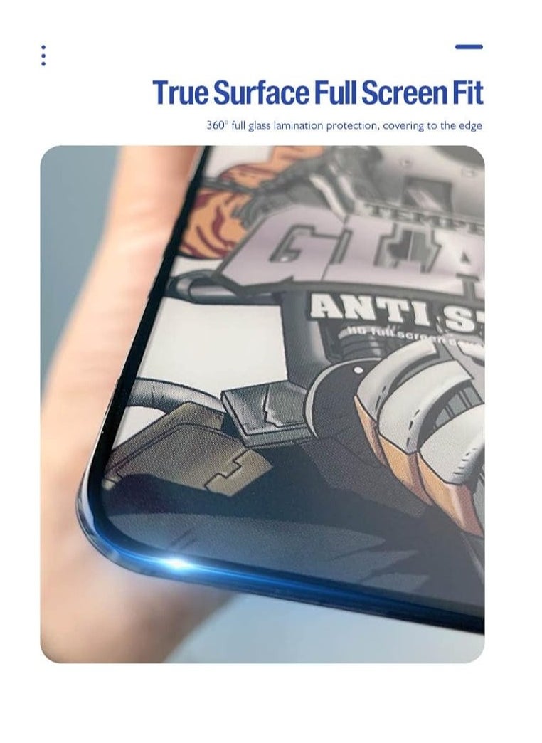 جيلاتين واقي شاشة unipro ثلاثي الأبعاد لهاتف iPhone 15 Pro – لاصق كامل، مضاد للكهرباء الساكنة، صلابة 9H، تغطية كاملة، شفاف للغاية وخالٍ من الفقاعات  - Image 4