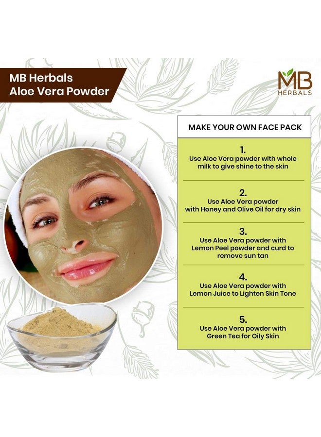 مسحوق الصبار من إم بي هيربالز، ٨ أونصات (٢٢٧ غرامًا / ٠.٥ رطل) | مسحوق الصبار الباربادنسيس | مرطب طبيعي للبشرة | يعزز نمو الشعر | للاستخدام الخارجي فقط - Image 4