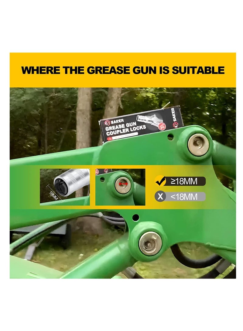 Captaintech Grease Coupler Quick Release High Pressure Grease Fittings Extensions Adapter Connect Grease Hose Adapter Fast to Lock and Release Fits 1/8 NPT Suitable for Most Grease Fittings - Image 3