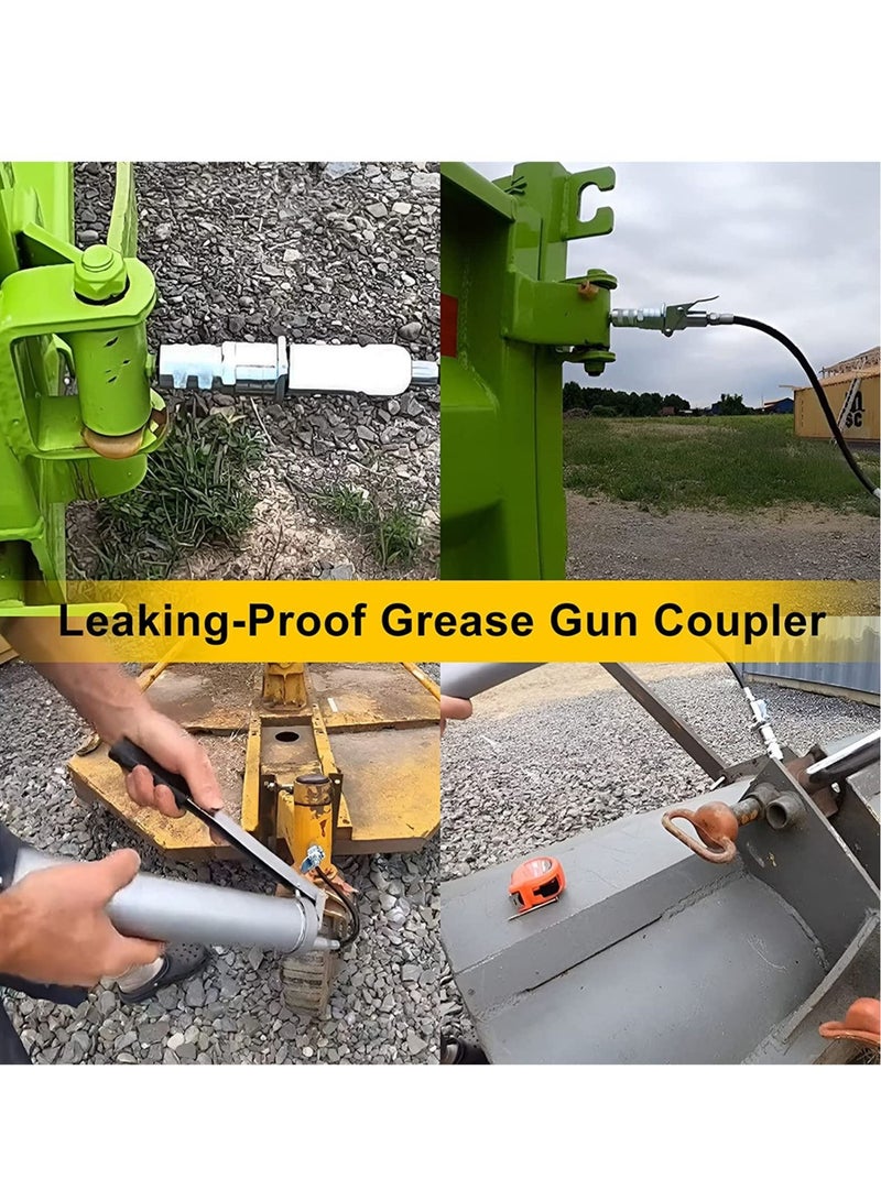 Captaintech Grease Coupler Quick Release High Pressure Grease Fittings Extensions Adapter Connect Grease Hose Adapter Fast to Lock and Release Fits 1/8 NPT Suitable for Most Grease Fittings - Image 4