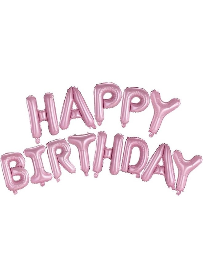 yongsheng Birthday Party Balloon set 1"Happy Birthday" letter Foil Stars Balloons and of Confetti Latex Balloons (Pink)  - Image 2