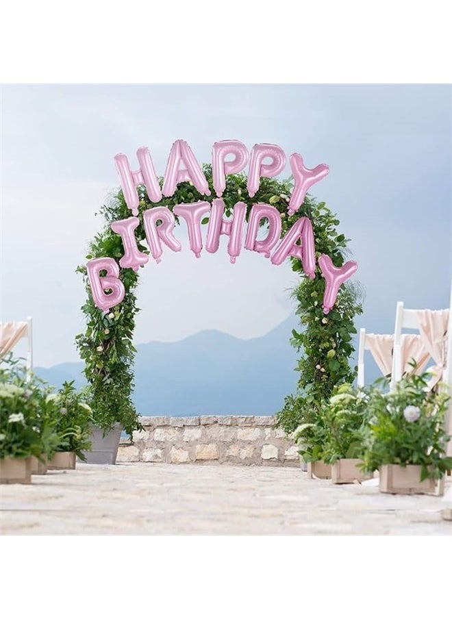 yongsheng Birthday Party Balloon set 1"Happy Birthday" letter Foil Stars Balloons and of Confetti Latex Balloons (Pink)  - Image 5
