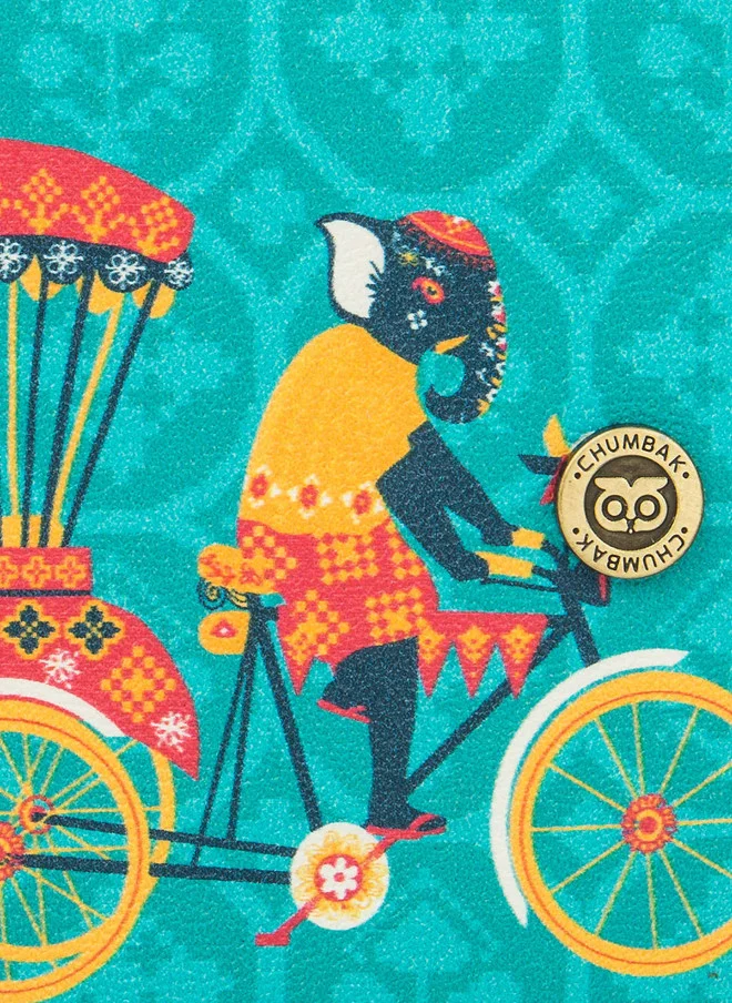 Chumbak  Elephant Adventures Snap Button Wallet - Teal for Women | Best Price UAE