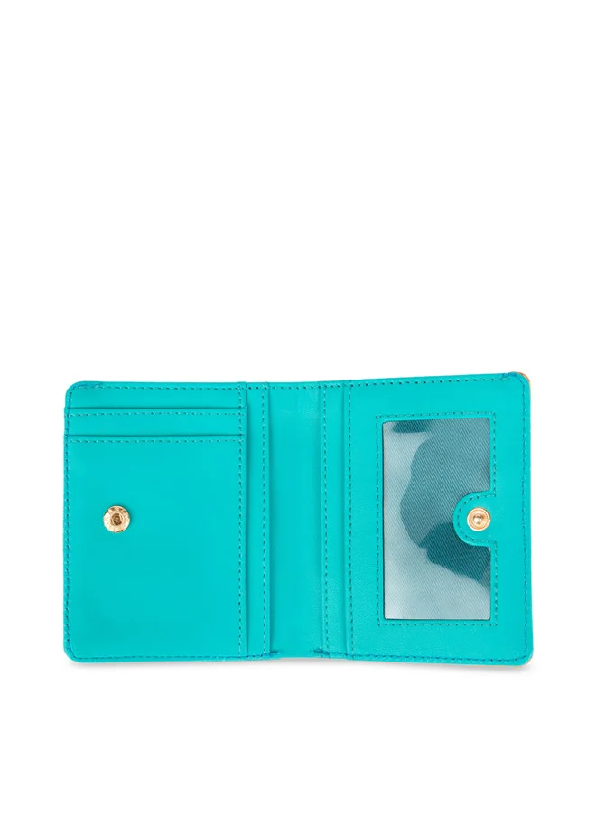 Chumbak  Elephant Adventures Snap Button Wallet - Teal for Women | Best Price UAE