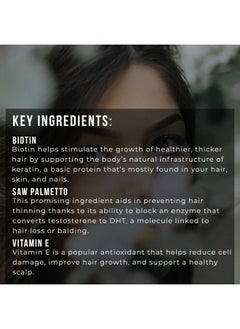 TreeActiv Hair Savior | Biotin + Saw Palmetto Hair Growth Vitamins | Volumizer & Thickening Supplement for Men, Women | Folate, MSM, B Complex Pills for Hair, Skin, Nails | 60 Capsules, 30-Day Supply  - Image 3