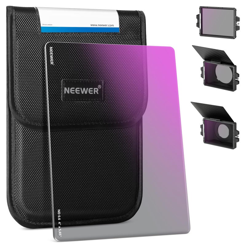 Neewer NEEWER ND0.6 (2 Stops) Square ND Filter, 4"x5.65" Dual Sided 30 Multi Nano Coated Cinema Neutral Density Filter for NEEWER Matte Box Compatible with Tilta Compatible with SmallRig  - Image 1