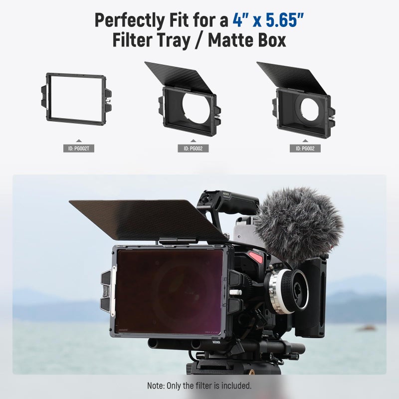 Neewer NEEWER ND0.6 (2 Stops) Square ND Filter, 4"x5.65" Dual Sided 30 Multi Nano Coated Cinema Neutral Density Filter for NEEWER Matte Box Compatible with Tilta Compatible with SmallRig  - Image 2
