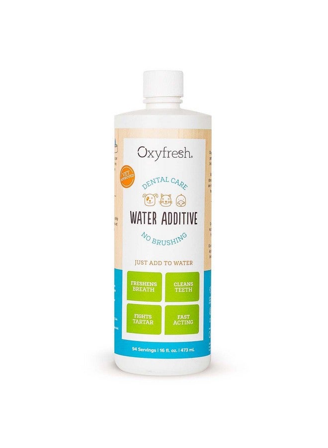 Oxyfresh Premium Pet Dental Care Solution Pet Water Additive: Best Way To Eliminate Bad Dog Breath And Cat Bad Breath  Fights Tartar & Plaque  So Easy, Just Add To Water! Vet Recommended 16 Oz. - Image 1