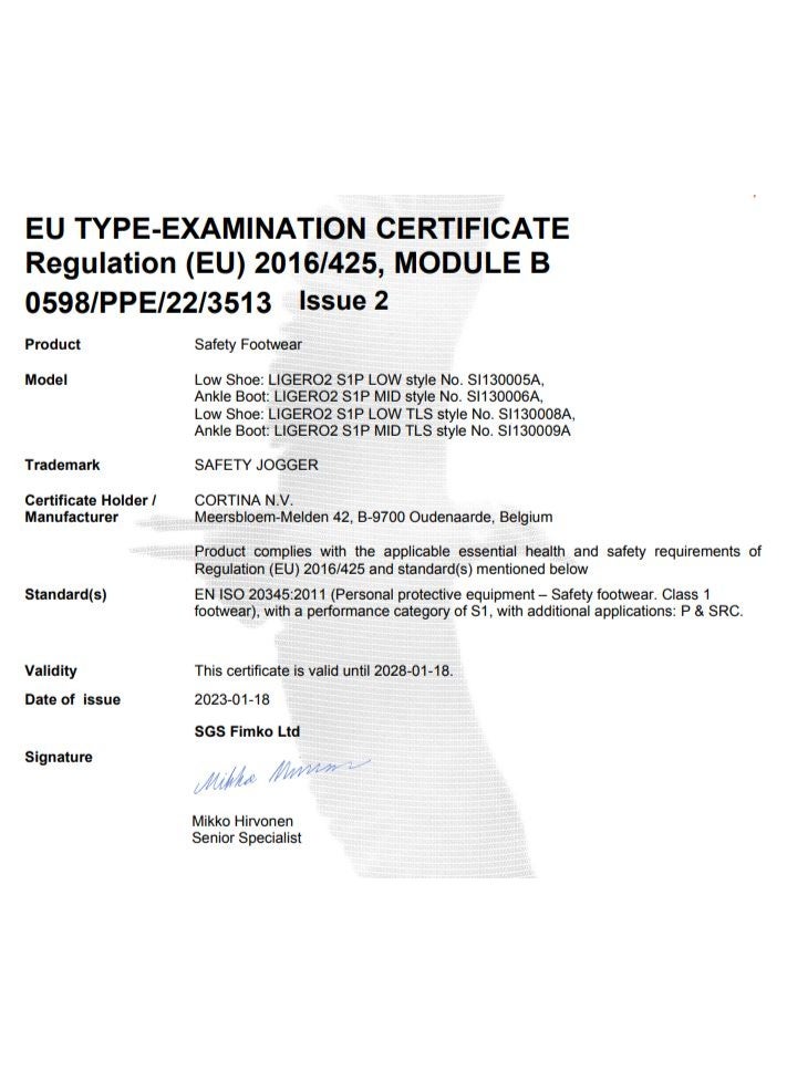 Light Weight Safety Jogger Boots Ligero 2 S1P-SRC ESD Belgium - Image 5