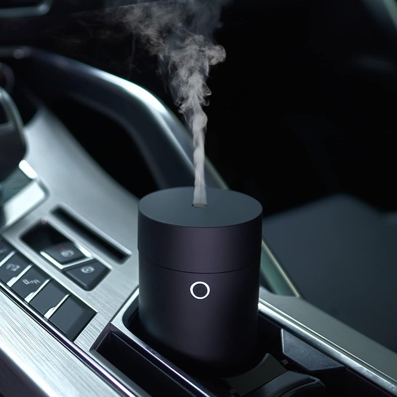 AoMck Car Diffuser for Essential Oils, Car Air Fresheners Fragrance Humidifiers, USB Powered Portable Cool Mist Ultrasonic Humidifiers for Car Home Office Bedroom (Plain Black) - Image 1