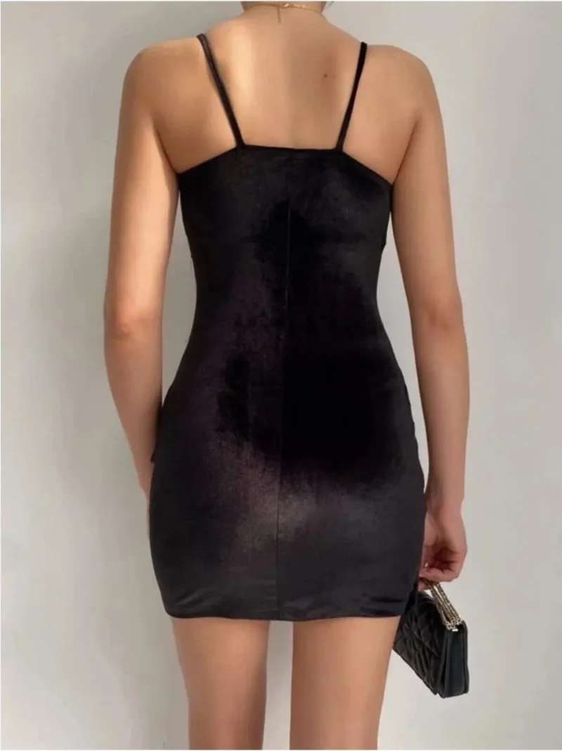 Işılda Fashion Velvet Mini Dress