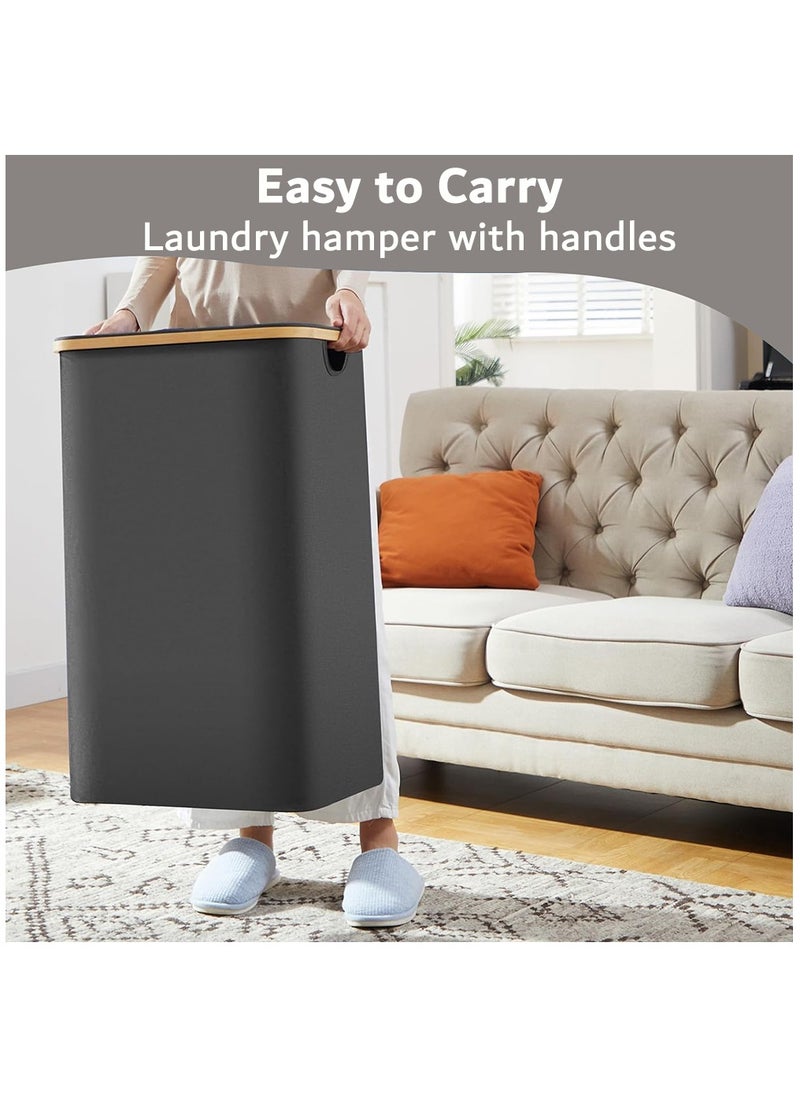 Laundry Basket, Laundry Hamper with Removable Laundry Bag and Lid, Collapsible Hamper for Bedroom, Bathroom, Living Room(Grey) - pzsku/Z0A0C1ADA62FF7A408C0BZ/45/_/1710741696/b3306c34-9e42-4417-9094-a0016c4381ed