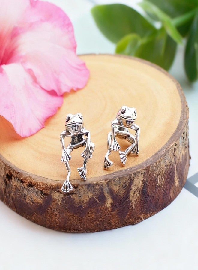 Frodete Frog Earrings for Women Christmas Stocking Stuffers Vintage Frogs Shaped Stud Earrings Funny Cute 3D Animal Earrings Jewelry Gifts, Metal, No Gemstone - Image 5